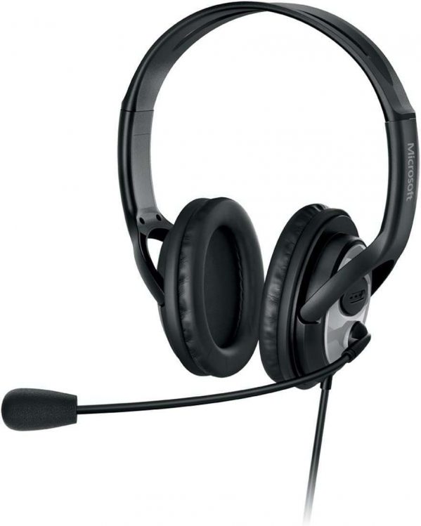 Microsoft LifeChat LX-3000 Headset (JUG-00013) with Clear stereo sound, Plug and Play, Noise-cancelling Microphone for Laptop/PC, Over-Ear