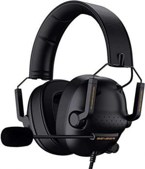 SENZER SG500 Surround Sound Pro Gaming Headset with Noise Cancelling Microphone – Detachable Memory Foam Ear Pads – Portable Foldable Headphones…
