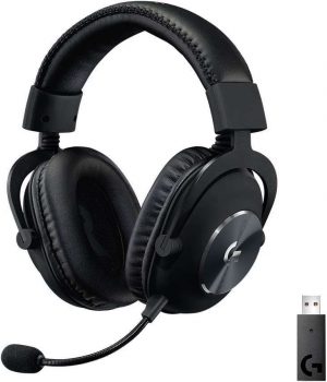 Logitech G PRO X Wireless Lightspeed Gaming Headset with Blue VO!CE Mic Filter Tech, 50 mm PRO-G Drivers, and DTS Headphone:X 2.0 Surround Sound