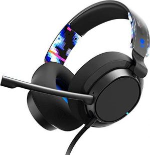 Skullcandy SLYR Pro Wired Over-Ear Gaming Headset for PC, Playstation, PS4, PS5, Xbox, Nintendo Switch – Blue Digi-Hype