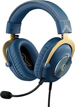 Logitech G PRO X Gaming Headset – Blue VO!CE, Detachable Microphone, Comfortable Memory Foam Ear Pads, DTS Headphone 7.1 and 50 mm PRO G Drivers,…