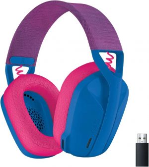 Logitech G435 LIGHTSPEED and Bluetooth Wireless Gaming Headset – Lightweight over-ear headphones, built-in mics, 18h battery, compatible with Dolby…
