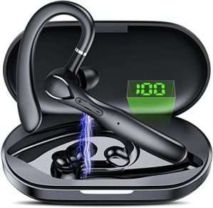 taopodo Bluetooth Headset, Wireless Headset with LED Display Charging Case, 100H Playtime, Bluetooth V5.3 Headset with Noise Canceling Microphone,…