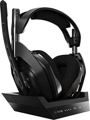 ASTRO Gaming A50 Wireless Headset + Base Station Gen 4 – Compatible With PS5, PS4, PC, Mac – Black/Silver