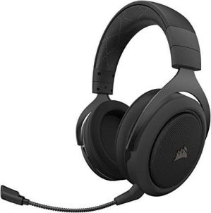 Corsair HS70 Pro Wireless Gaming Headset – 7.1 Surround Sound Headphones for PC, MacOS, PS5, PS4 – Discord Certified – 50mm Drivers – Carbon
