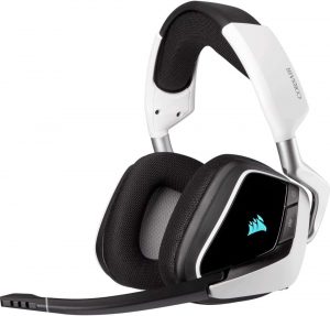 Corsair VOID RGB Elite Wireless Premium Gaming Headset with 7.1 Surround Sound – Discord Certified – Works with PC, PS5 and PS4 – White…