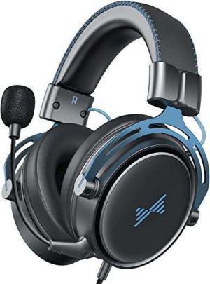 Gaming Headset for PS4 PC Xbox One PS5 Controller, Noise Cancelling Over Ear Headphones with Mic, Surround Sound Wired Gamer Headsets for Computer…