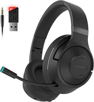 2.4Ghz Wireless Gaming Headset for PC, PS5, PS4, MacBook, with Microphone, Over-Ear Bluetooth Gaming Headphones for Cell Phone, Soft Earmuff – 25…