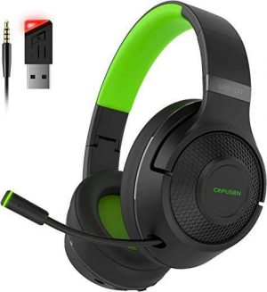 2.4Ghz Wireless Gaming Headset for PC, PS5, PS4, MacBook, with Microphone, Over-Ear Bluetooth Gaming Headphones for Cell Phone, Soft Earmuff – 25…