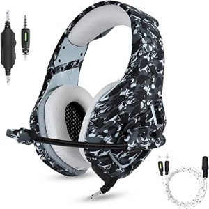 Gaming Headset Headphones with Microphone, PS4 PS5 Headset with Noise Cancelling Mic Surround Sound Over Ear Headset for Xbox One Computer PC Mac…