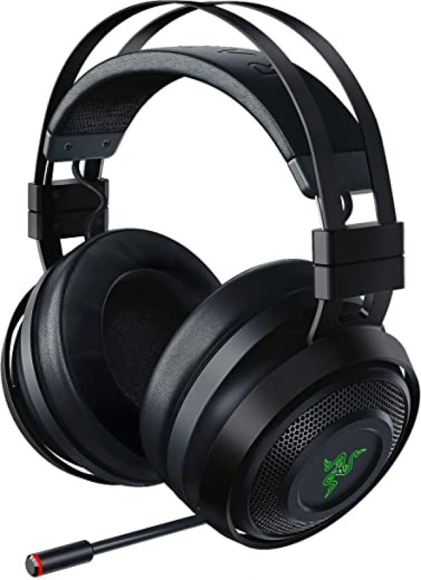 Razer Nari Ultimate Wireless 7.1 Surround Sound Gaming Headset: THX Audio & Haptic Feedback – Auto-Adjust Headband – Chroma RGB – Retractable Mic -…