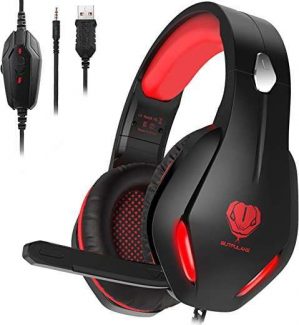 HaiDiKaiSi GH-2 Gaming Headset for Xbox One, PS5, PS4, PC, Nintendo Switch, Mac, Laptop with Stereo Surround Sound, Over Ear Gaming Headphones with…